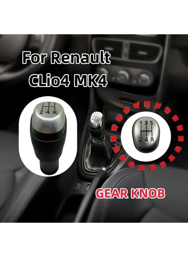 Glossy 6 Speed Manual Gear Shift Knob For Renault Clio IV MK4 2012 2019 Non Slip Grip Quick Installation - Image 4